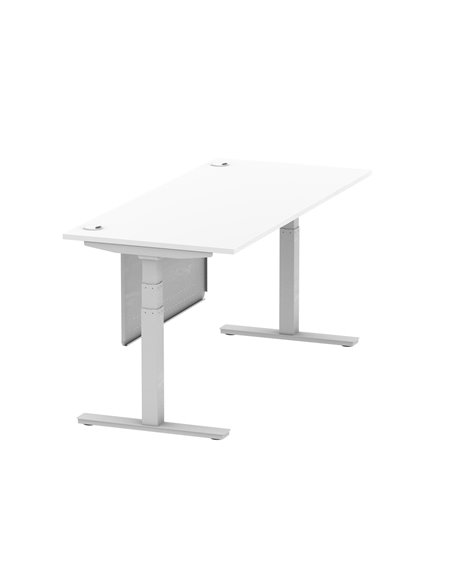 Dynamic Air Modesty 1800 x 800mm Height Adjustable Office Desk White Top Cable Ports Modesty Panel HA01332 - pic 77730 | FastDaddyshop