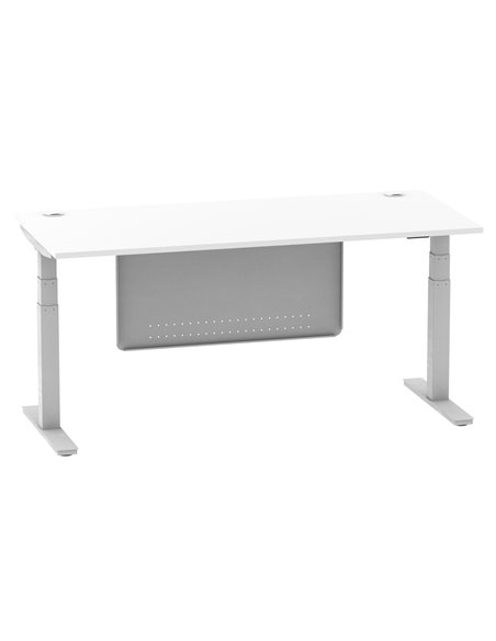 Dynamic Air Modesty 1800 x 800mm Height Adjustable Office Desk White Top Cable Ports Modesty Panel HA01332 - pic 77731 | FastDaddyshop