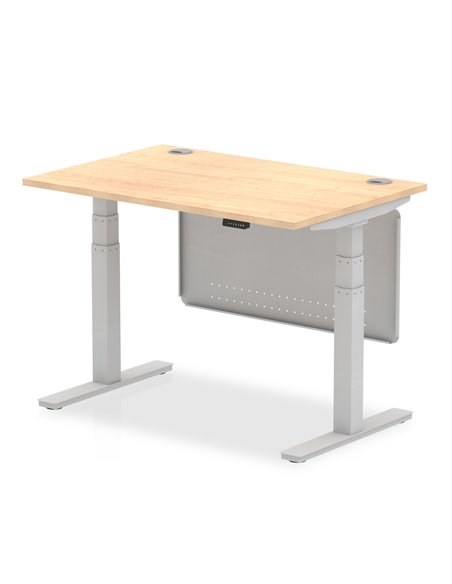 Dynamic Air Modesty 1200 x 800mm Height Adjustable Office Desk Maple Top Cable Ports Modesty Panel HA01333 - pic 77732 | FastDaddyshop