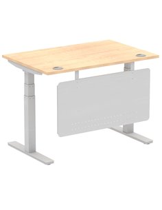 Dynamic Air Modesty 1200 x 800mm Height Adjustable Office Desk Maple Top Cable Ports Modesty Panel HA01333 2