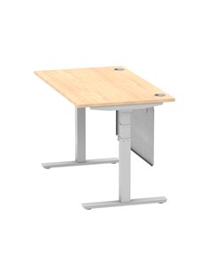 Dynamic Air Modesty 1400 x 800mm Height Adjustable Office Desk Maple Top Cable Ports Modesty Panel HA01334 2