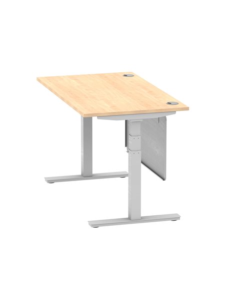 Dynamic Air Modesty 1400 x 800mm Height Adjustable Office Desk Maple Top Cable Ports Modesty Panel HA01334 - pic 77735 | FastDaddyshop