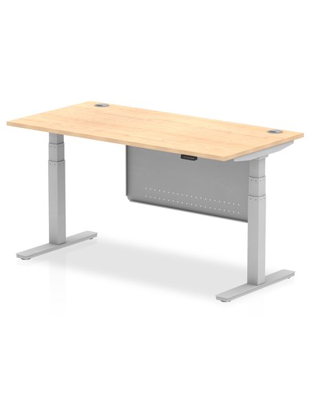 Dynamic Air Modesty 1600 x 800mm Height Adjustable Office Desk Maple Top Cable Ports Modesty Panel HA01335 - pic 77742 | FastDaddyshop