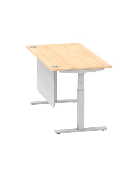 Dynamic Air Modesty 1600 x 800mm Height Adjustable Office Desk Maple Top Cable Ports Modesty Panel HA01335 - pic 77747 | FastDaddyshop