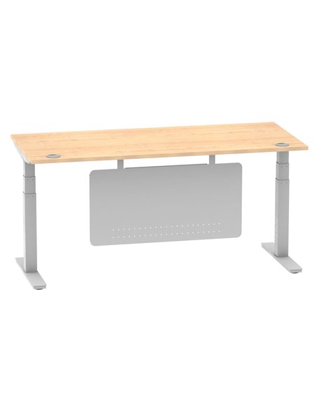 Dynamic Air Modesty 1800 x 800mm Height Adjustable Office Desk Maple Top Cable Ports Modesty Panel HA01336 - pic 77753 | FastDaddyshop