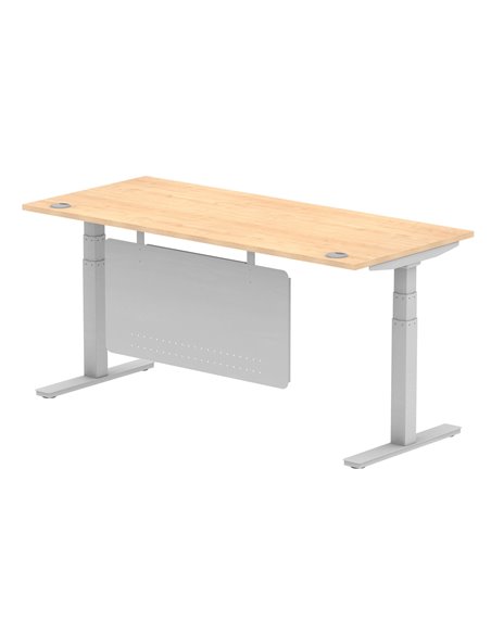Dynamic Air Modesty 1800 x 800mm Height Adjustable Office Desk Maple Top Cable Ports Modesty Panel HA01336 - pic 77754 | FastDaddyshop