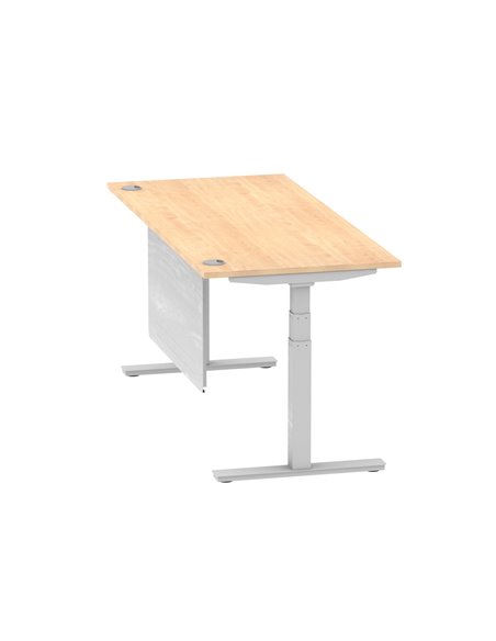 Dynamic Air Modesty 1800 x 800mm Height Adjustable Office Desk Maple Top Cable Ports Modesty Panel HA01336 - pic 77755 | FastDaddyshop