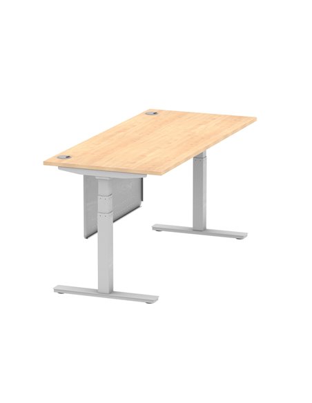 Dynamic Air Modesty 1800 x 800mm Height Adjustable Office Desk Maple Top Cable Ports Modesty Panel HA01336 - pic 77756 | FastDaddyshop