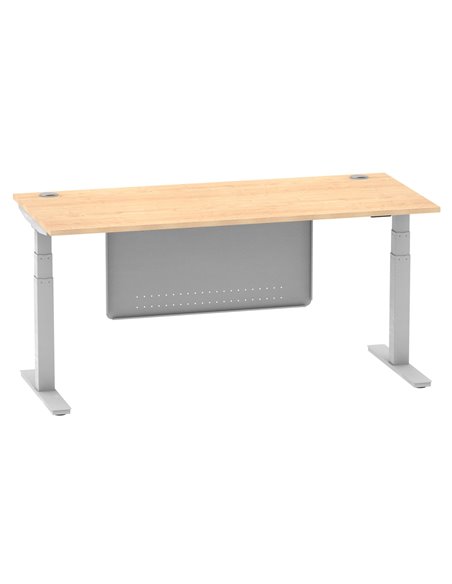 Dynamic Air Modesty 1800 x 800mm Height Adjustable Office Desk Maple Top Cable Ports Modesty Panel HA01336 - pic 77757 | FastDaddyshop