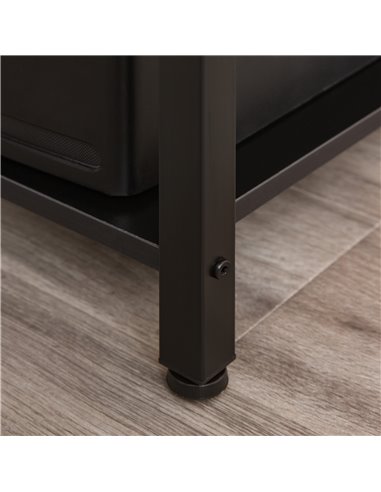 HOMCOM L-Shaped Computer Desk Industrial Cornor Writing Desk with Adjustable Storage Shelf Space-Saving Home Office Workstation 