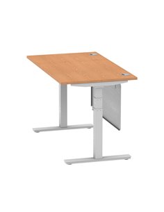 Dynamic Air Modesty 1400 x 800mm Height Adjustable Office Desk Oak Top Cable Ports Modesty Panel HA01338 2