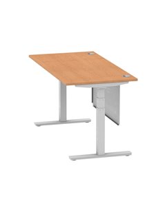 Dynamic Air Modesty 1600 x 800mm Height Adjustable Office Desk Oak Top Cable Ports Modesty Panel HA01339 2