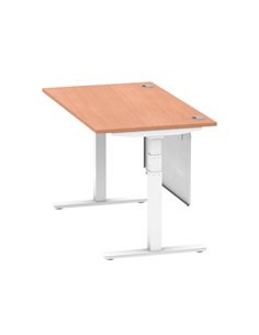 Dynamic Air Modesty 1400 x 800mm Height Adjustable Office Desk Beech Top Cable Ports Modesty Panel HA01342 2