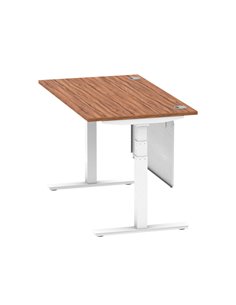 Dynamic Air Modesty 1400 x 800mm Height Adjustable Office Desk Walnut Top Cable Ports Modesty Panel HA01346 2