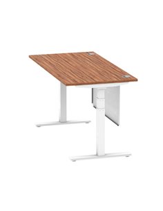 Dynamic Air Modesty 1600 x 800mm Height Adjustable Office Desk Walnut Top Cable Ports Modesty Panel HA01347 2