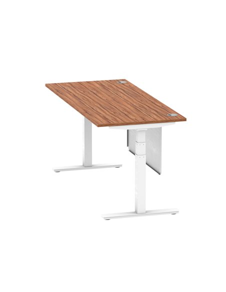 Dynamic Air Modesty 1800 x 800mm Height Adjustable Office Desk Walnut Top Cable Ports Modesty Panel HA01348 - pic 77829 | FastDaddyshop
