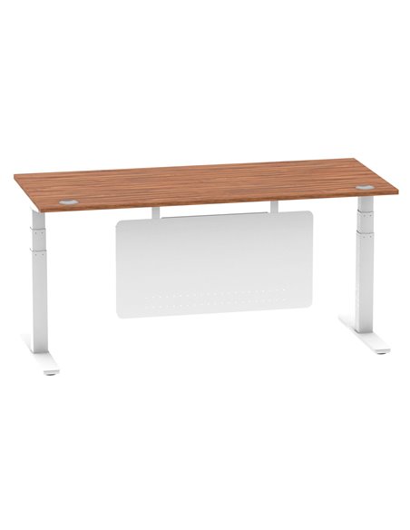 Dynamic Air Modesty 1800 x 800mm Height Adjustable Office Desk Walnut Top Cable Ports Modesty Panel HA01348 - pic 77831 | FastDaddyshop