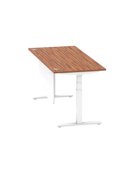 Dynamic Air Modesty 1800 x 800mm Height Adjustable Office Desk Walnut Top Cable Ports Modesty Panel HA01348 - pic 77833 | FastDaddyshop