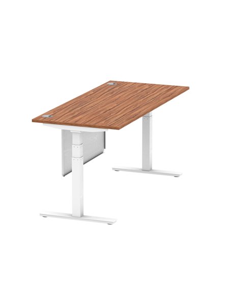 Dynamic Air Modesty 1800 x 800mm Height Adjustable Office Desk Walnut Top Cable Ports Modesty Panel HA01348 - pic 77834 | FastDaddyshop