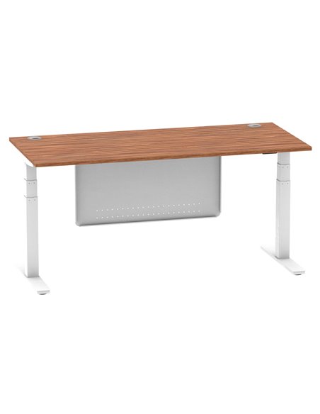 Dynamic Air Modesty 1800 x 800mm Height Adjustable Office Desk Walnut Top Cable Ports Modesty Panel HA01348 - pic 77835 | FastDaddyshop