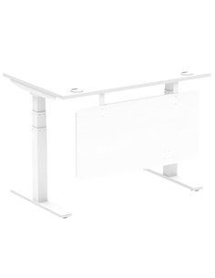 Dynamic Air Modesty 1200 x 800mm Height Adjustable Office Desk White Top Cable Ports Modesty Panel HA01349 2