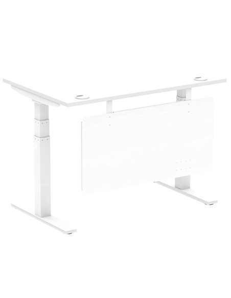 Dynamic Air Modesty 1200 x 800mm Height Adjustable Office Desk White Top Cable Ports Modesty Panel HA01349 - pic 77837 | FastDaddyshop