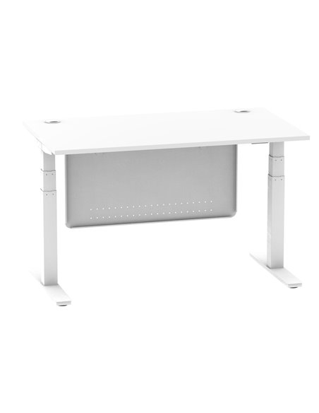 Dynamic Air Modesty 1400 x 800mm Height Adjustable Office Desk White Top Cable Ports Modesty Panel HA01350 - pic 77845 | FastDaddyshop