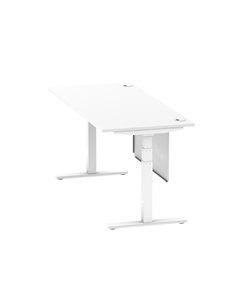 Dynamic Air Modesty 1800 x 800mm Height Adjustable Office Desk White Top Cable Ports Modesty Panel HA01352 2