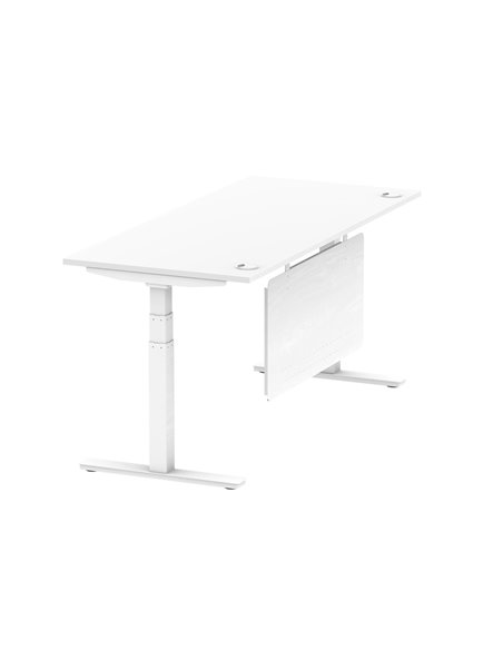 Dynamic Air Modesty 1800 x 800mm Height Adjustable Office Desk White Top Cable Ports Modesty Panel HA01352 - pic 77856 | FastDaddyshop