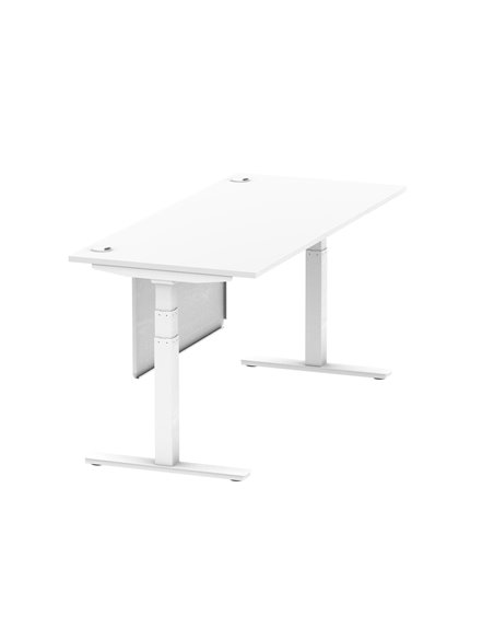 Dynamic Air Modesty 1800 x 800mm Height Adjustable Office Desk White Top Cable Ports Modesty Panel HA01352 - pic 77860 | FastDaddyshop
