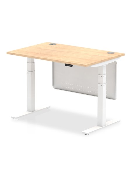 Dynamic Air Modesty 1200 x 800mm Height Adjustable Office Desk Maple Top Cable Ports Modesty Panel HA01353 - pic 77862 | FastDaddyshop