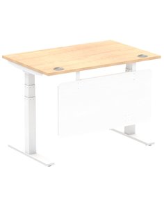 Dynamic Air Modesty 1200 x 800mm Height Adjustable Office Desk Maple Top Cable Ports Modesty Panel HA01353 2