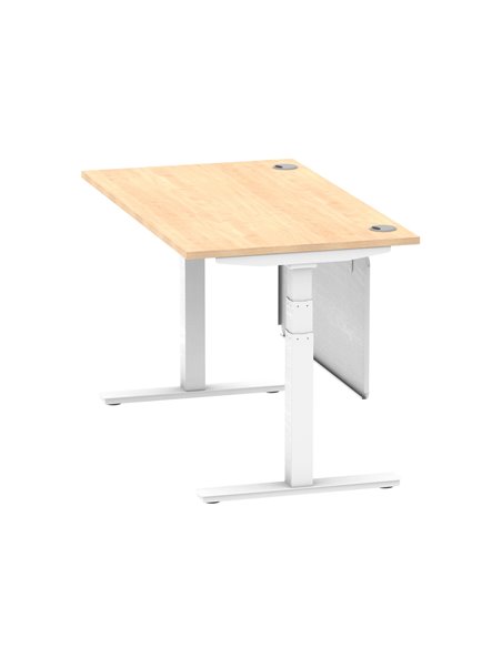Dynamic Air Modesty 1400 x 800mm Height Adjustable Office Desk Maple Top Cable Ports Modesty Panel HA01354 - pic 77865 | FastDaddyshop