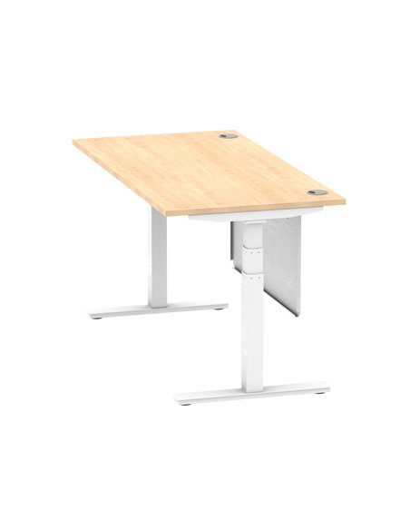 Dynamic Air Modesty 1600 x 800mm Height Adjustable Office Desk Maple Top Cable Ports Modesty Panel HA01355 - pic 77873 | FastDaddyshop