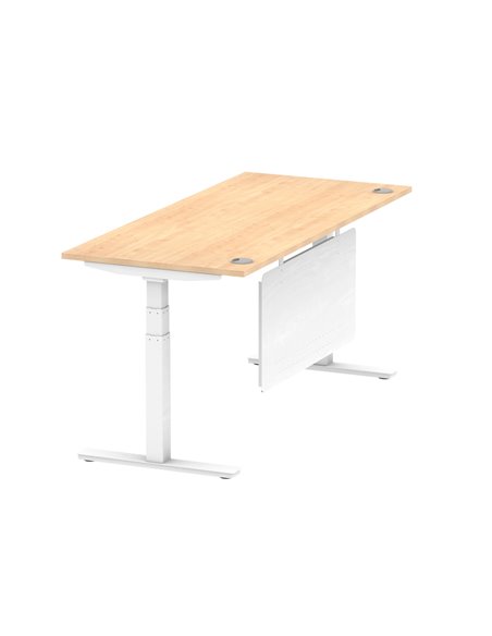 Dynamic Air Modesty 1800 x 800mm Height Adjustable Office Desk Maple Top Cable Ports Modesty Panel HA01356 - pic 77882 | FastDaddyshop