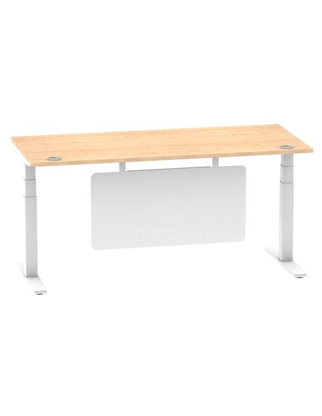 Dynamic Air Modesty 1800 x 800mm Height Adjustable Office Desk Maple Top Cable Ports Modesty Panel HA01356 - pic 77883 | FastDaddyshop