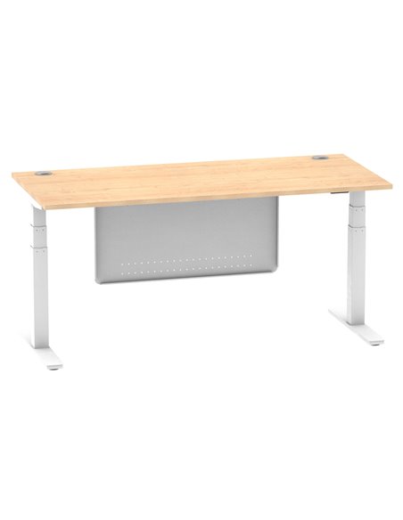 Dynamic Air Modesty 1800 x 800mm Height Adjustable Office Desk Maple Top Cable Ports Modesty Panel HA01356 - pic 77887 | FastDaddyshop