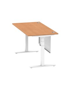 Dynamic Air Modesty 1600 x 800mm Height Adjustable Office Desk Oak Top Cable Ports Modesty Panel HA01359 2