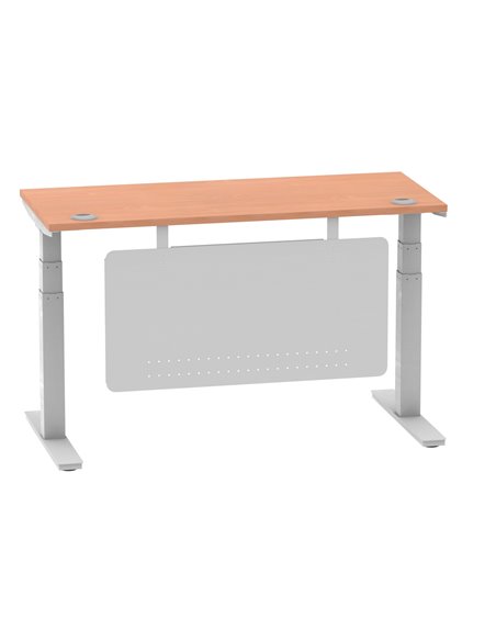 Dynamic Air Modesty 1400 x 600mm Height Adjustable Office Desk Beech Top Cable Ports Modesty Panel HA01362 - pic 77918 | FastDaddyshop