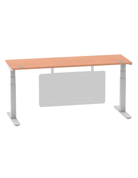 Dynamic Air Modesty 1800 x 600mm Height Adjustable Office Desk Beech Top Cable Ports Modesty Panel HA01364 - pic 77927 | FastDaddyshop