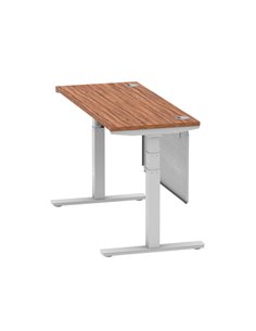 Dynamic Air Modesty 1400 x 600mm Height Adjustable Office Desk Walnut Top Cable Ports Modesty Panel HA01366 2
