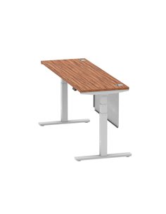 Dynamic Air Modesty 1800 x 600mm Height Adjustable Office Desk Walnut Top Cable Ports Modesty Panel HA01368 2