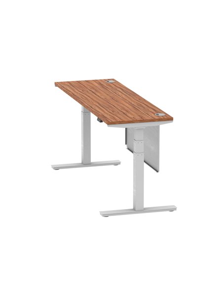 Dynamic Air Modesty 1800 x 600mm Height Adjustable Office Desk Walnut Top Cable Ports Modesty Panel HA01368 - pic 77943 | FastDaddyshop