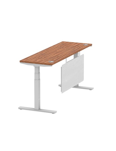 Dynamic Air Modesty 1800 x 600mm Height Adjustable Office Desk Walnut Top Cable Ports Modesty Panel HA01368 - pic 77944 | FastDaddyshop