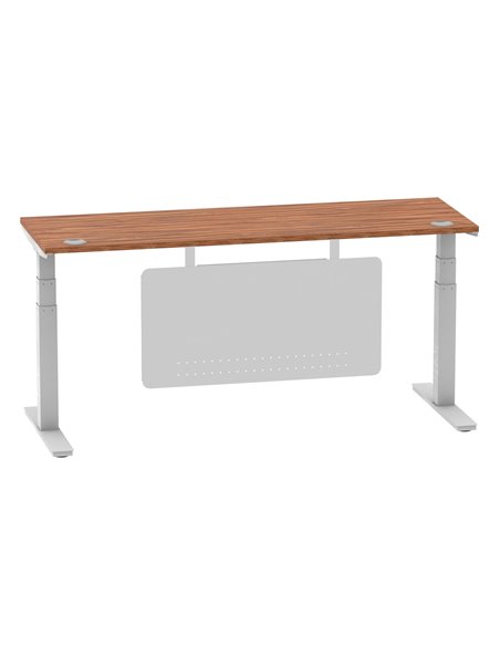 Dynamic Air Modesty 1800 x 600mm Height Adjustable Office Desk Walnut Top Cable Ports Modesty Panel HA01368 - pic 77945 | FastDaddyshop