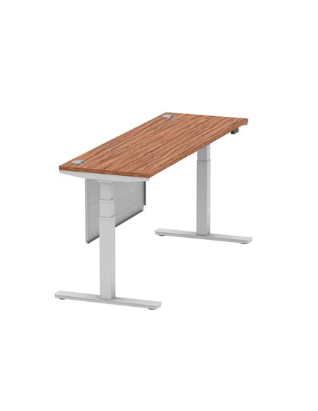Dynamic Air Modesty 1800 x 600mm Height Adjustable Office Desk Walnut Top Cable Ports Modesty Panel HA01368 - pic 77948 | FastDaddyshop
