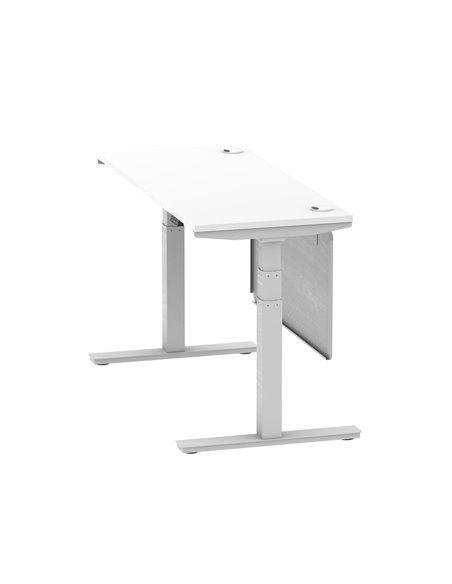 Dynamic Air Modesty 1400 x 600mm Height Adjustable Office Desk White Top Cable Ports Modesty Panel HA01370 - pic 77952 | FastDaddyshop