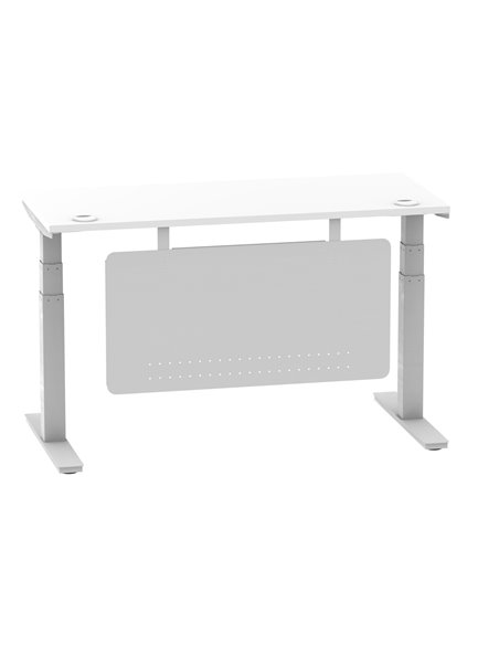 Dynamic Air Modesty 1400 x 600mm Height Adjustable Office Desk White Top Cable Ports Modesty Panel HA01370 - pic 77954 | FastDaddyshop