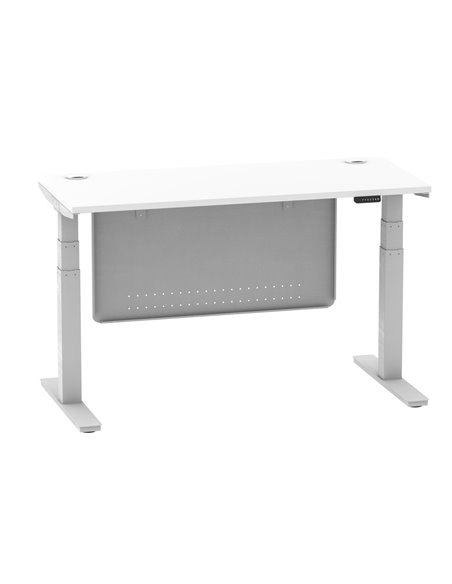 Dynamic Air Modesty 1400 x 600mm Height Adjustable Office Desk White Top Cable Ports Modesty Panel HA01370 - pic 77958 | FastDaddyshop
