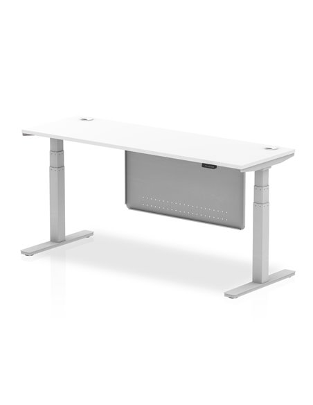 Dynamic Air Modesty 1800 x 600mm Height Adjustable Office Desk White Top Cable Ports Modesty Panel HA01372 - pic 77960 | FastDaddyshop
